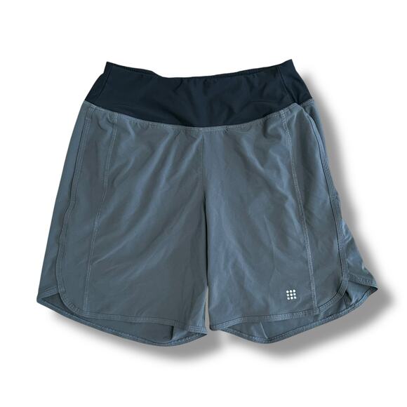 Title Nine Women’s Small Gray Running Shorts Activewear Gym Stretch Pockets - Picture 1 of 12